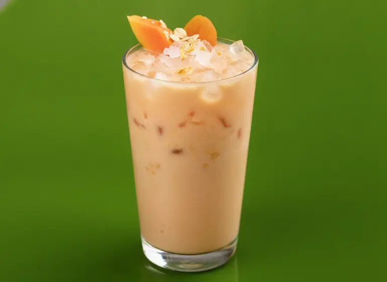 Papaya Hafer Drink im Glas