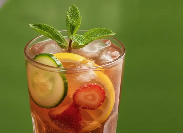 Pimm’s mit Ginger Ale im Glas