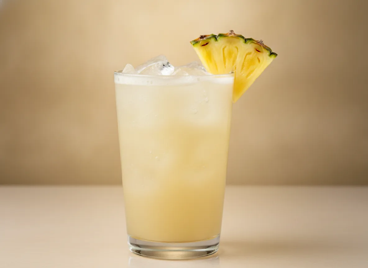 Pineapple Rum Fizz mit Kokoswasser