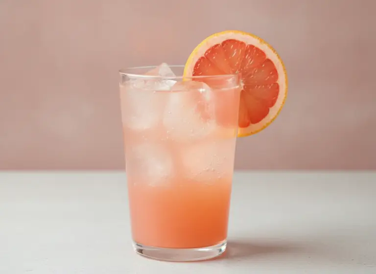 Pink Grapefruit Limonade im Glas
