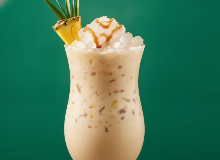 Piped Piña Colada im Glas