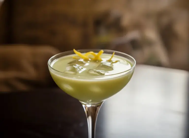 Pistazien-Gin-Martini im Glas