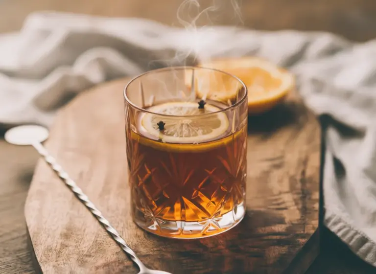 Punsch mit Rum im Glas