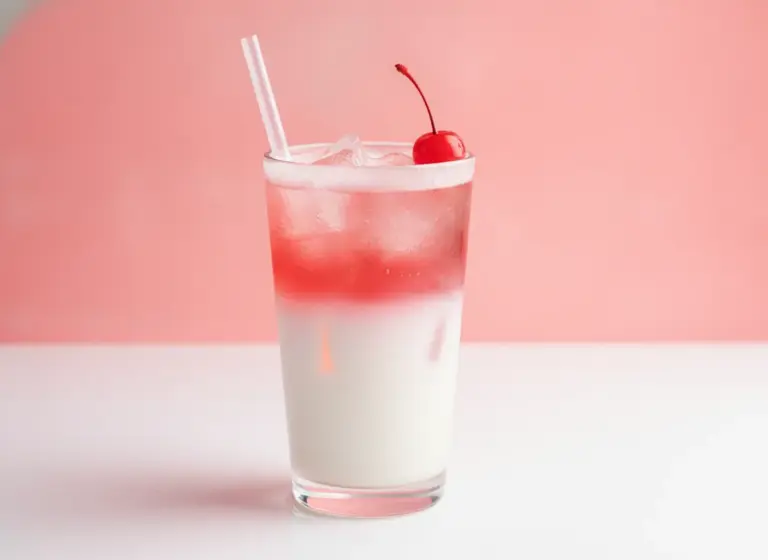 Red and White im Glas