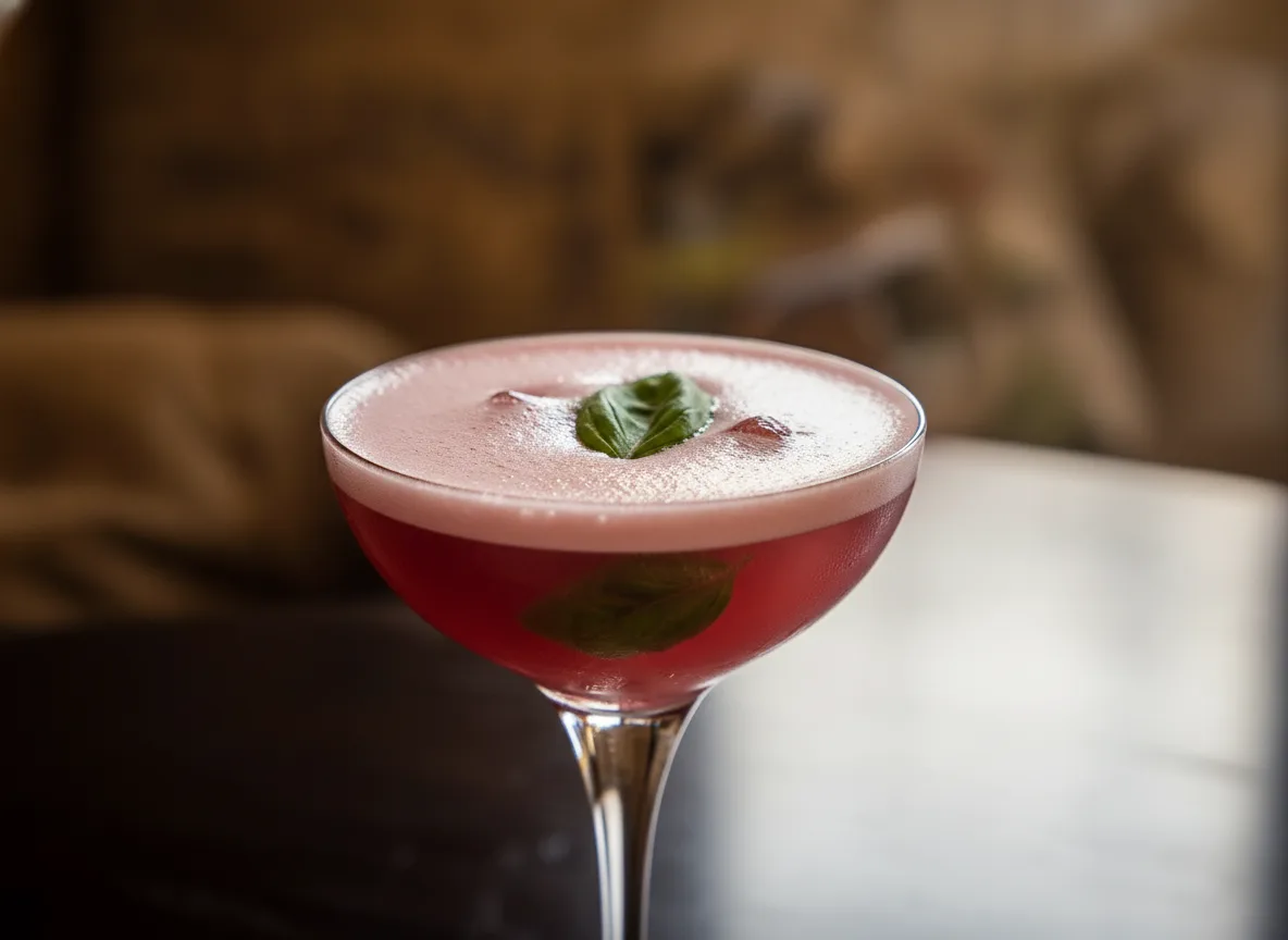 Rhabarber-Basilikum-Mocktail