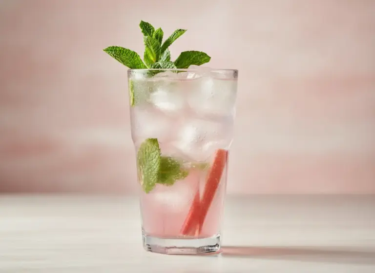 Rhubarb Mojito im Glas