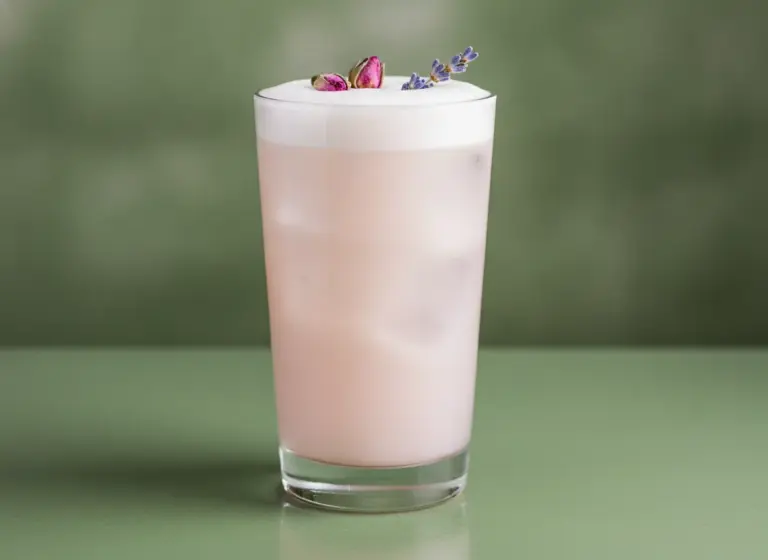 Rose Gin Fizz im Glas