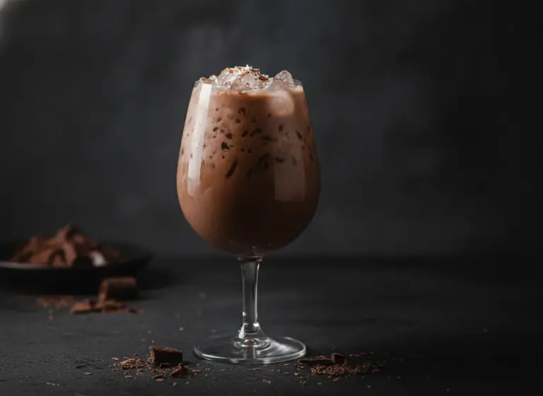 Schoko-Kokos-Sojadrink im Glas