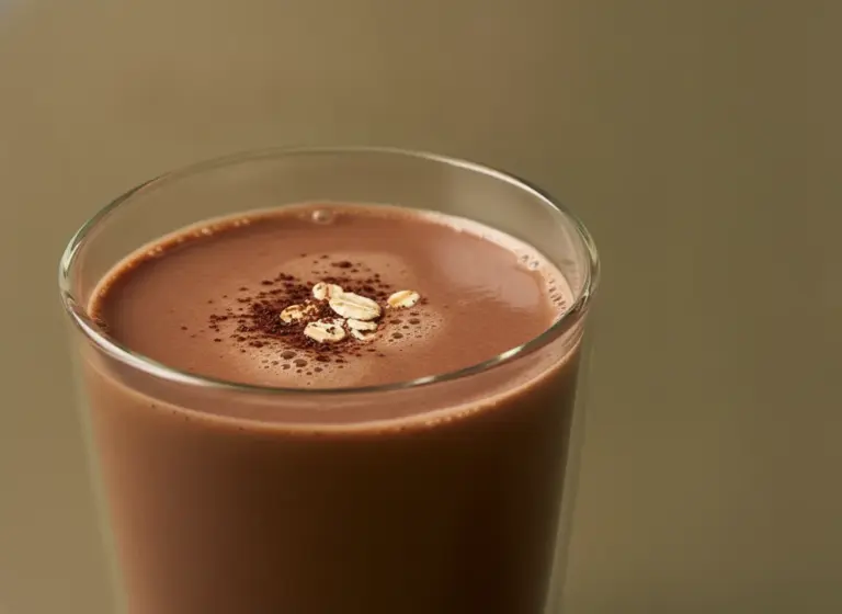 Schokoladen Haferdrink im Glas