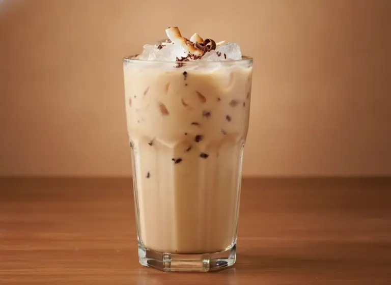 Schokoladen-Kokos-Sojadrink im Glas