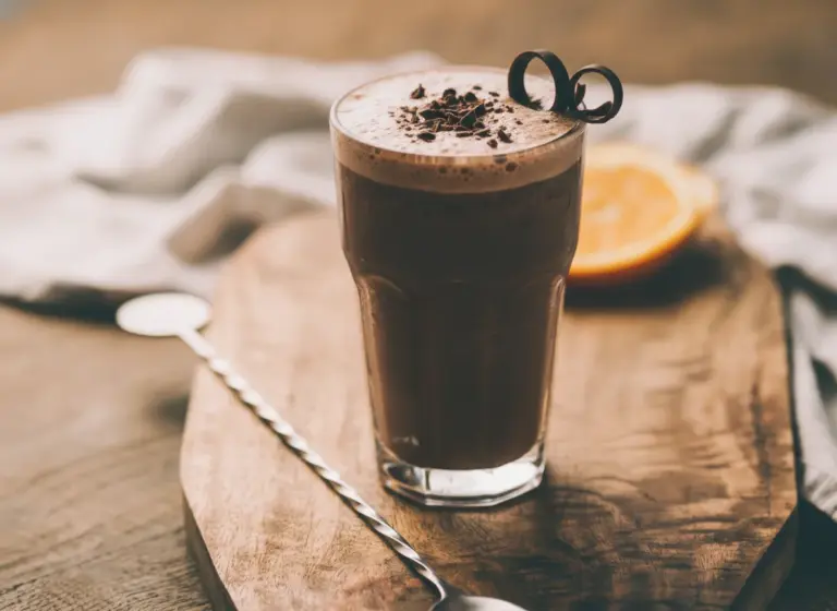 Schokoladen-Milkshake im Glas