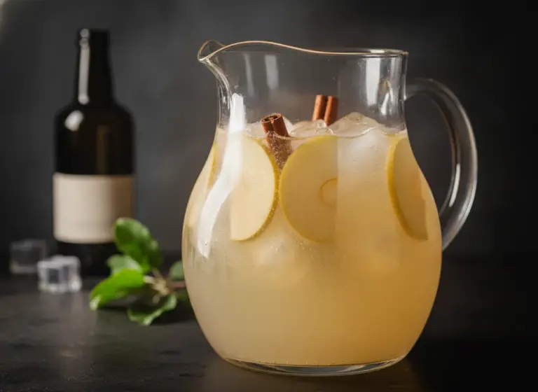 Sparkling Apple Cider Sangria im Glas