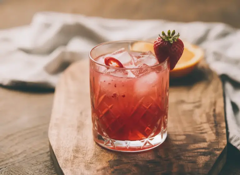 Spicy Strawberry Crush im Glas
