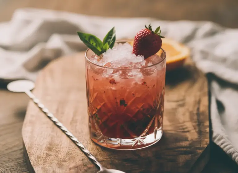 Strawberry Basil Crush im Glas
