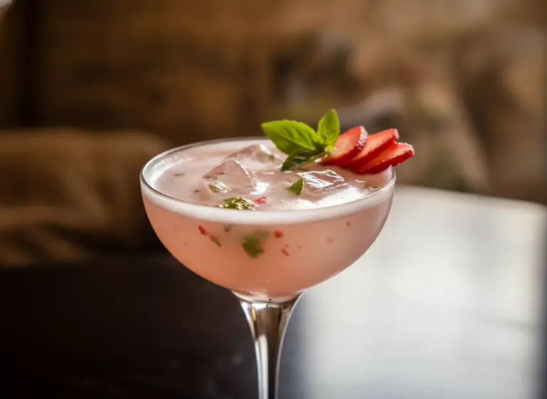 Strawberry Basil Daiquiri im Glas