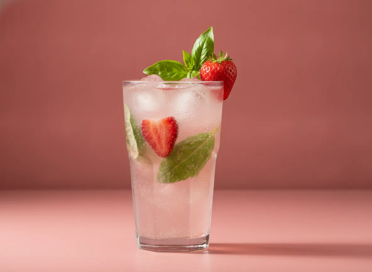 Strawberry Basil Fizz