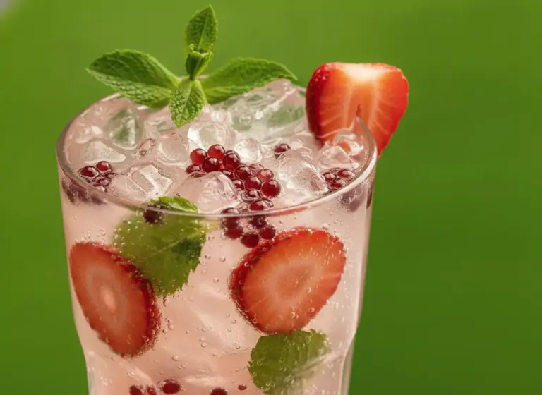 Strawberry Molecular Mojito im Glas
