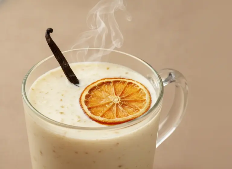 Vanille-Haferdrink im Glas
