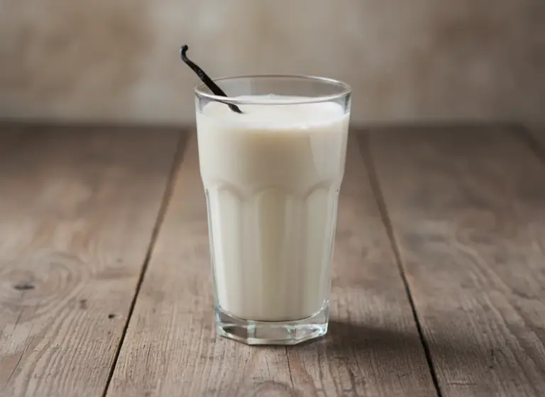 Vanille-Sojadrink im Glas