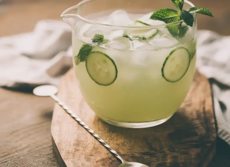 Virgin Punch mit Gurke im Glas