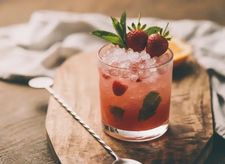 Virgin Strawberry Mint Smash im Glas