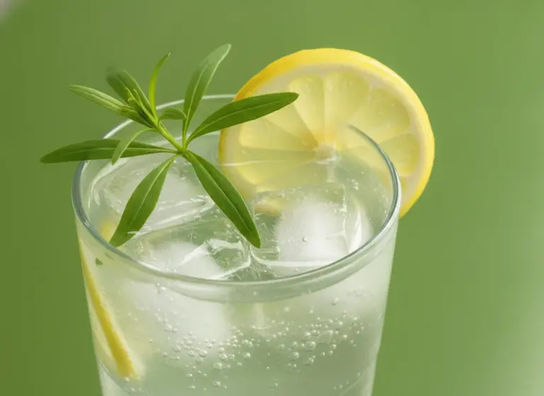 Waldmeister-Gin Tonic im Glas