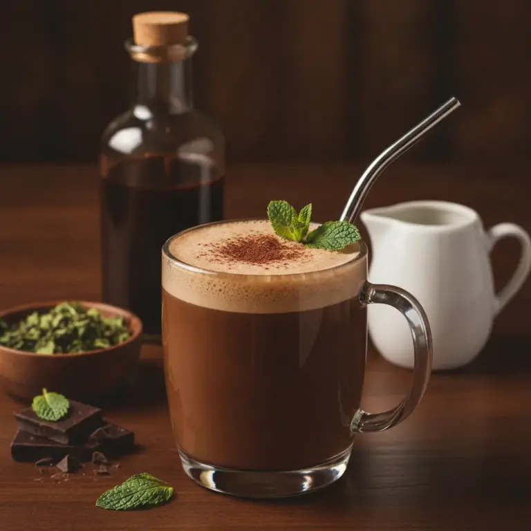 Warmer Schokoladen-Minz-Cocktail – alkoholfrei – das Rezept