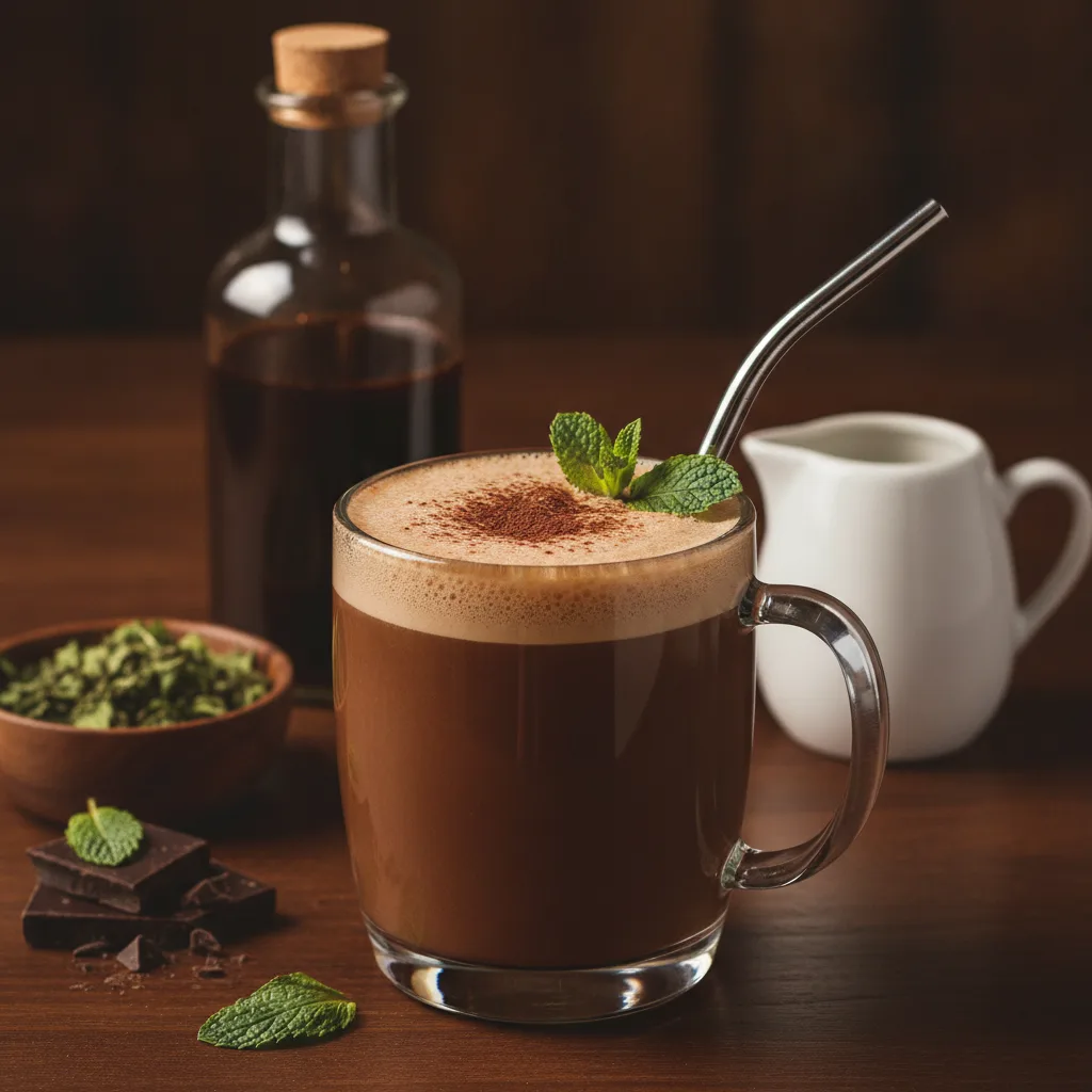 Warmer Schokoladen-Minz-Cocktail – alkoholfrei