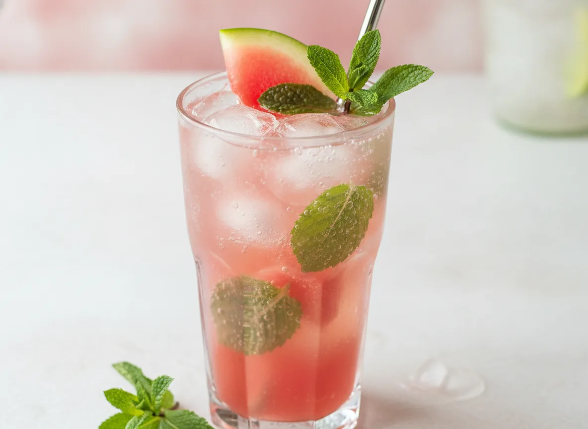 Wassermelonenminze-Limonade