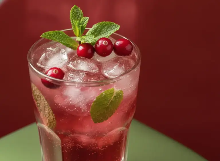 Weihnachtlicher Mojito – alkoholfrei im Glas