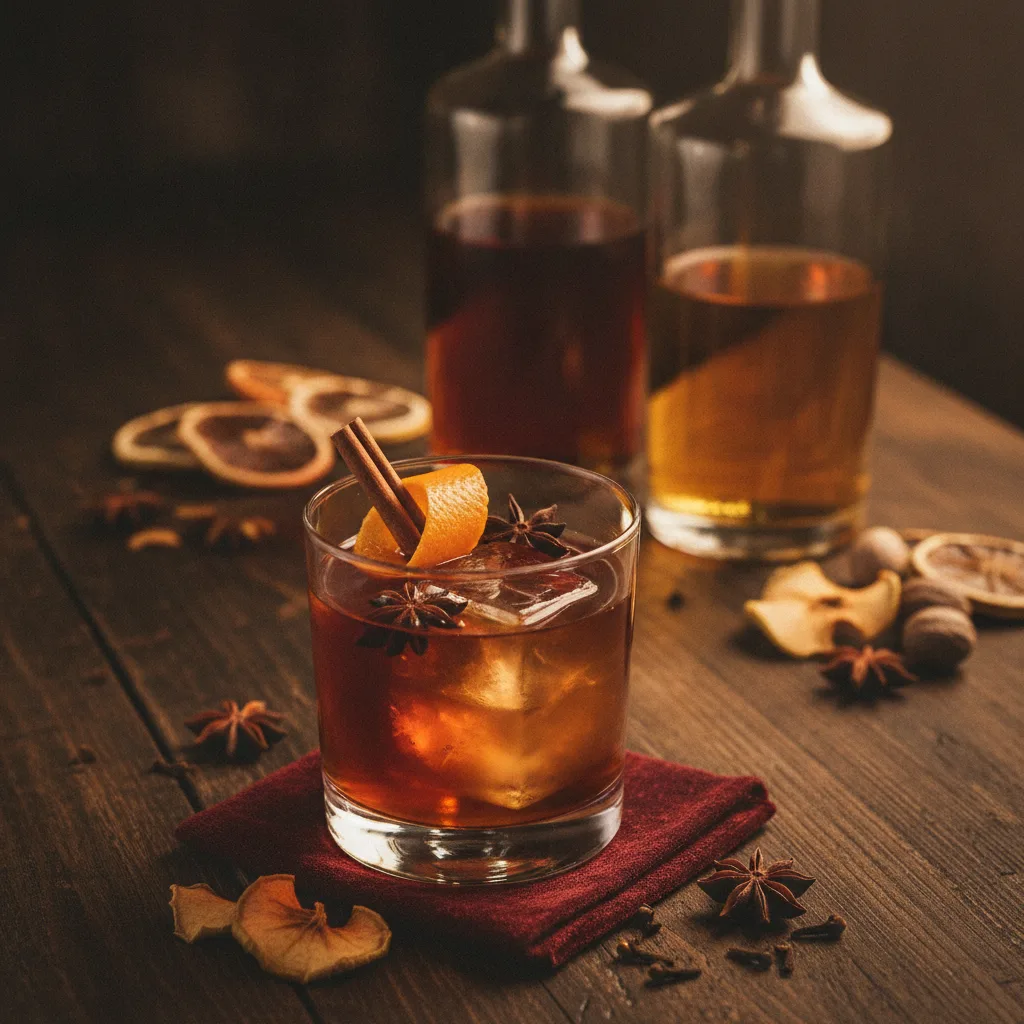 Winter-Cocktails mit Zimt, Apfel, Orange und Gewürzen