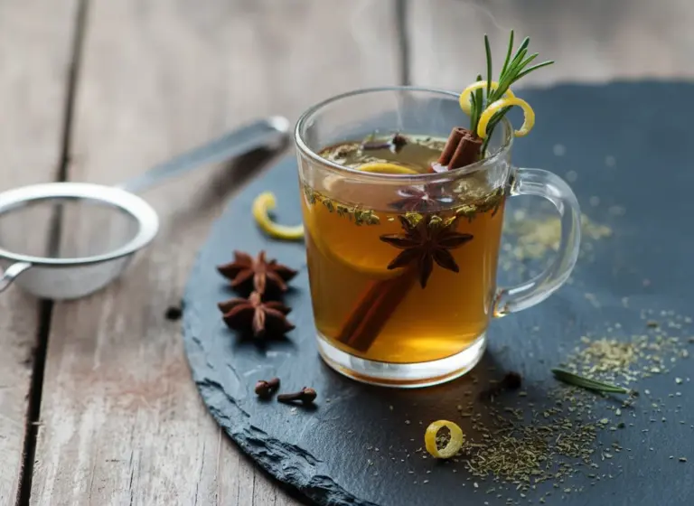 Winter Herbal Punch im Glas