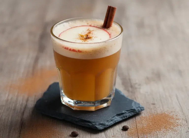 Winterlicher Apfelwein-Cocktail im Glas