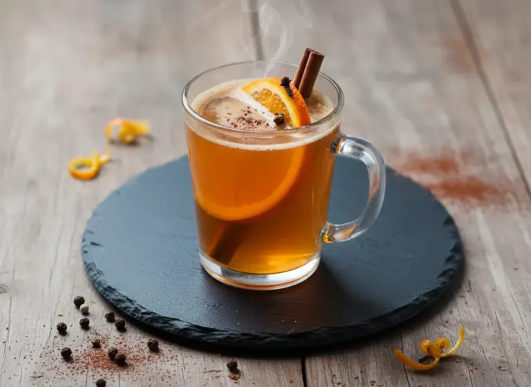 Winterlicher Applejack Punch im Glas