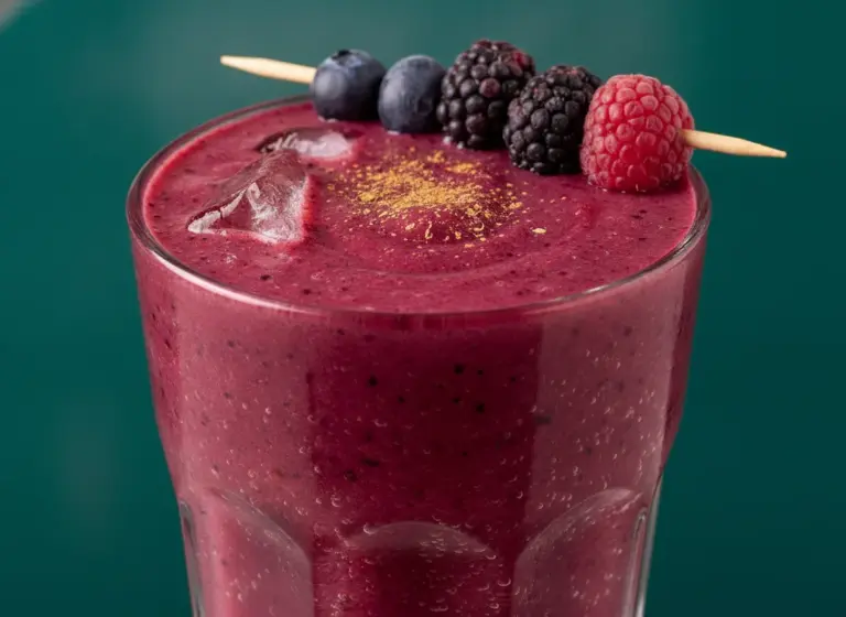 Winterlicher Beeren-Smoothie – alkoholfrei im Glas