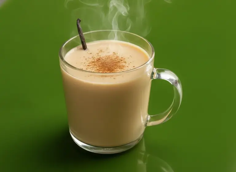 Winterlicher Eierpunsch im Glas