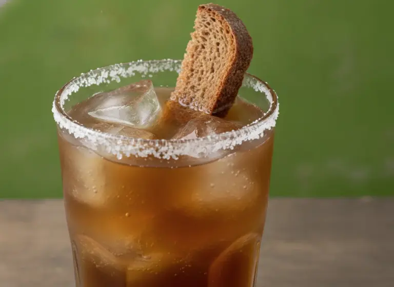 Wodka mit Kwas (Квас с водкой – rustikaler Highball) im Glas