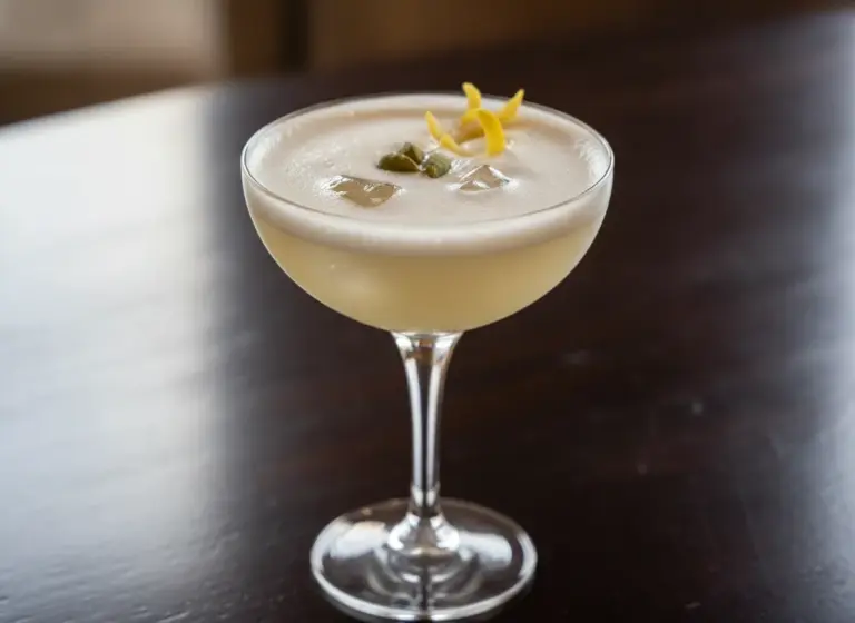 Würziger Gin Sour mit Kardamom im Glas