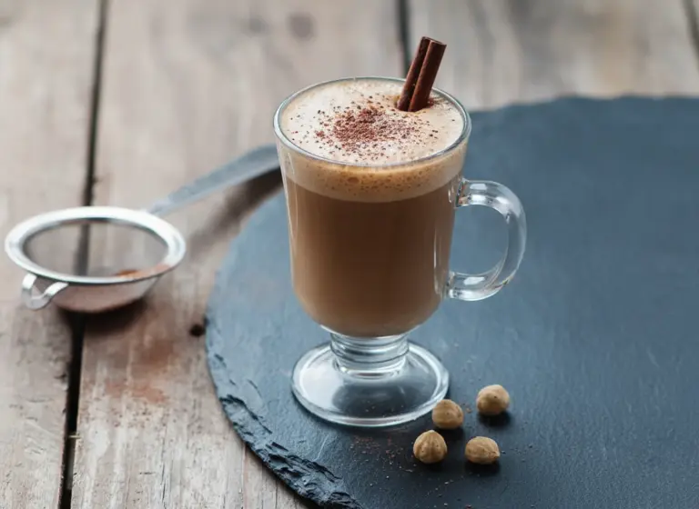 Zimt-Haselnuss-Sojadrink – Schoko-Zimt-Version im Glas